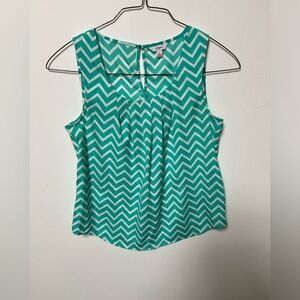 CANDIES TURQUOISE AND WHITE TOP SIZE L